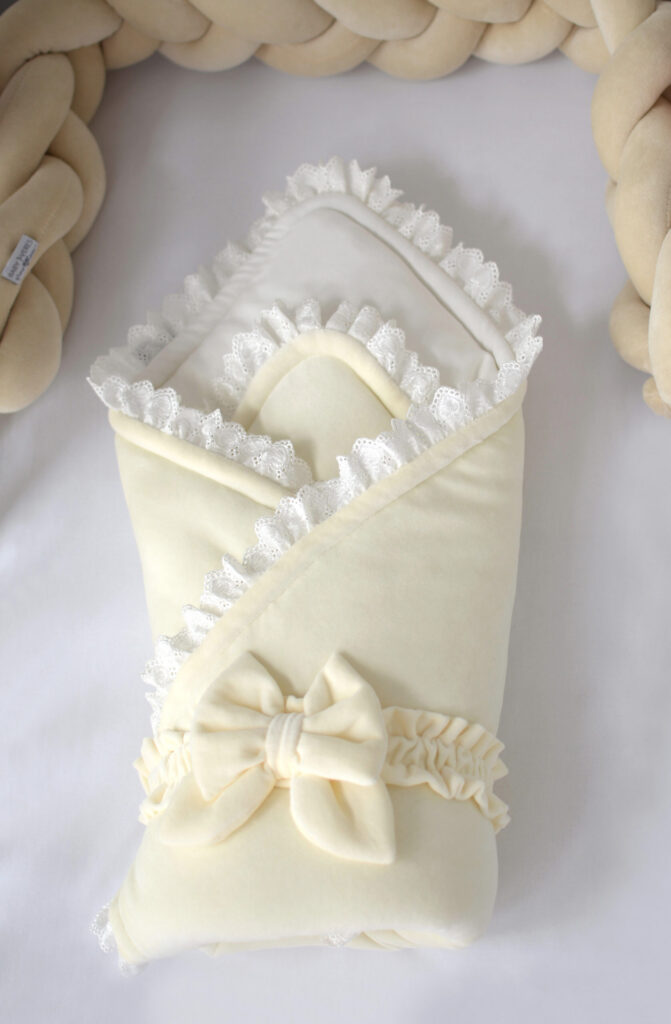 Конверт-ковдра Baby Veres ''Velour lace milk'' 80*80