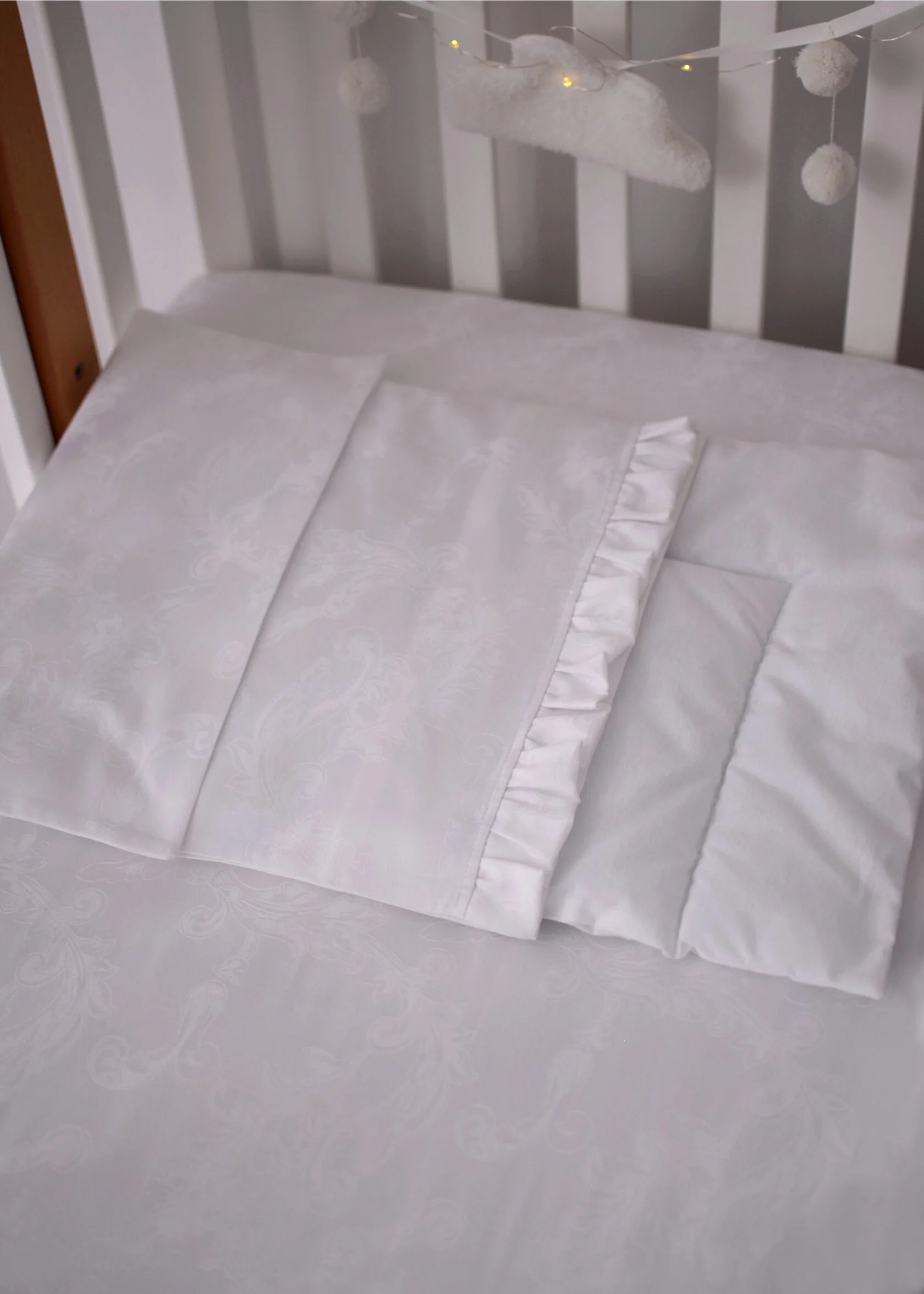 Змінна постіль Baby Veres сатин жакард білий (3од.) (90*110/40*60)