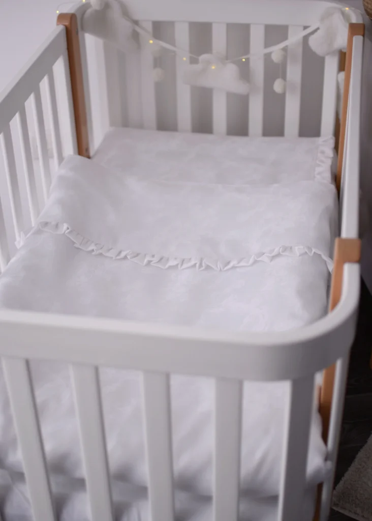 Змінна постіль Baby Veres сатин жакард білий (3од.) (90*110/40*60)