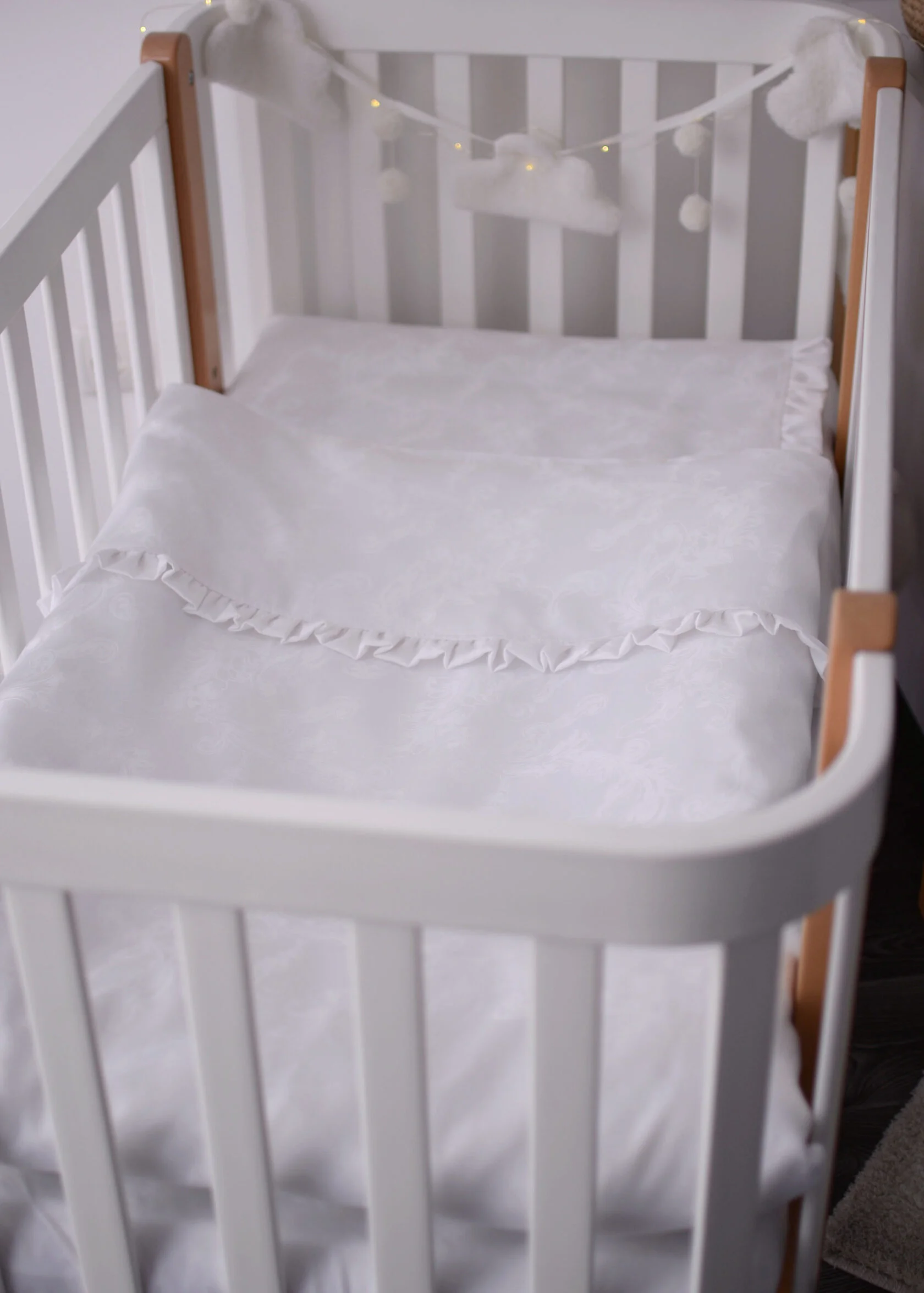 Змінна постіль Baby Veres сатин жакард білий (3од.) (90*110/40*60)