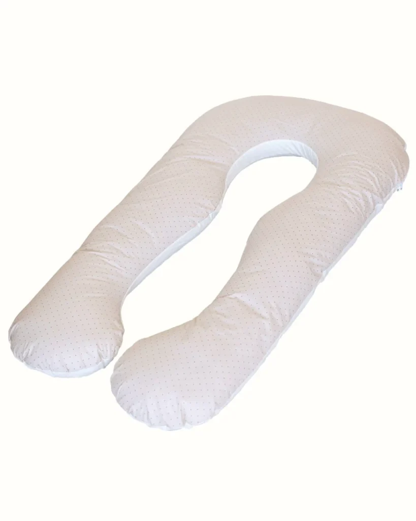 Подушка для вагітних П-подібна Бебі Верес ''Бежева в крапочки'' (140*75*15)