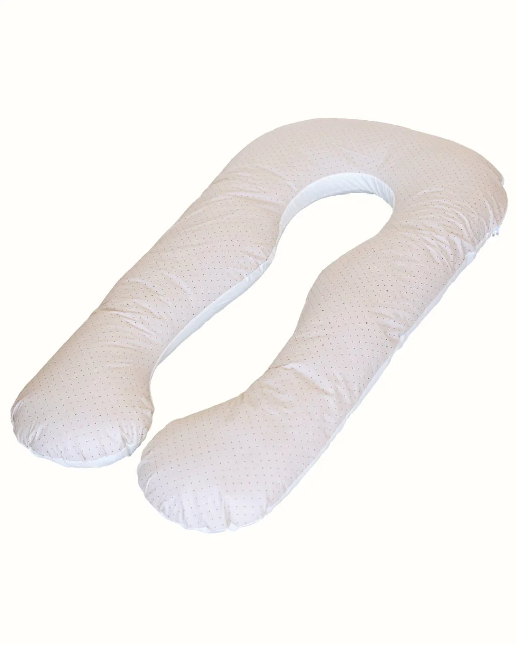 Подушка для вагітних П-подібна Бебі Верес ''Бежева в крапочки'' (140*75*15)