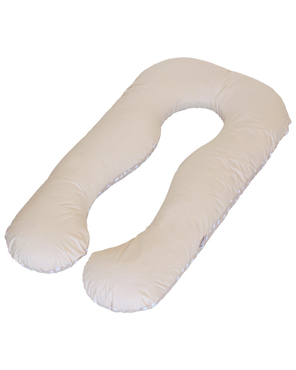 Подушка для вагітних П-подібна Бебі Верес ''Бежева в зірочки'' (140*75*15)