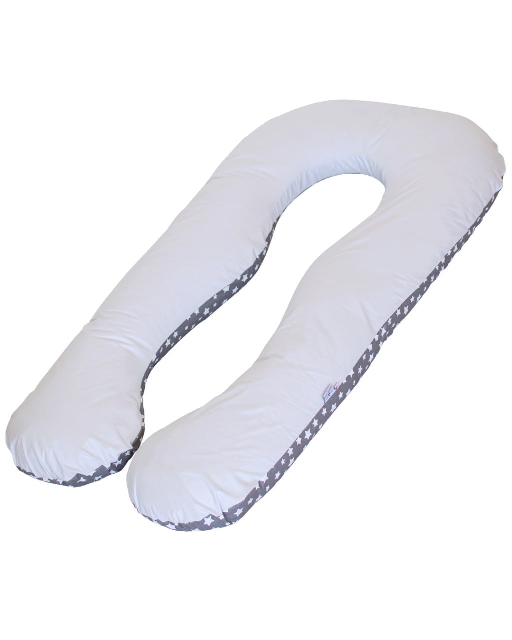 Подушка для вагітних П-подібна Бебі Верес ''Сіра в зірочки'' (140*75*15)